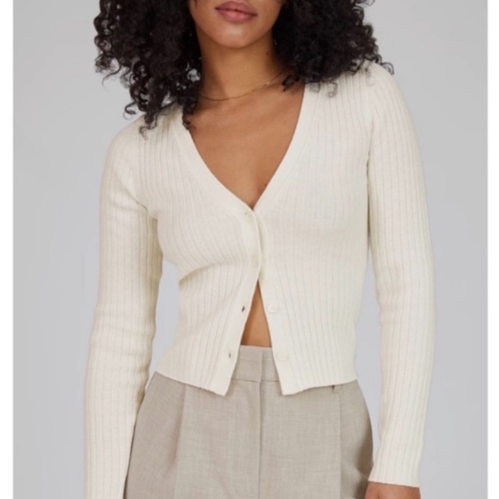 ARITZIA WILFRED NWOT Cream Manila Cardigan Sweater